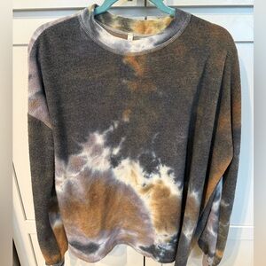 Olive Mauve | Tie Dye Sweatshirt | Size Large | EUC 💛💜🖤